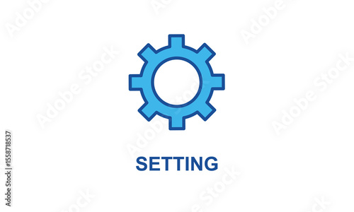 Setting Vector Icon Isolated On White Background