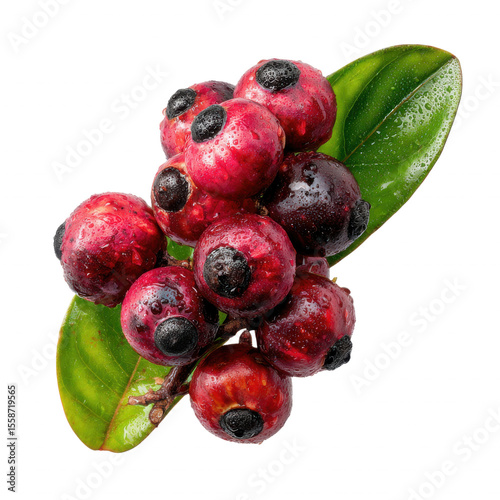 guarana berries cluster png, superfood fruit isolated