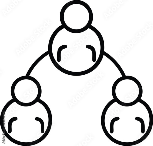 Connected people icon