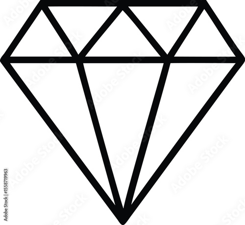 Diamond outline icon