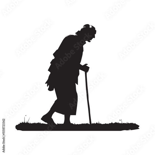 A black silhouette vector illustration of people playing golf, including a woman, boy, and businessman, capturing the artistry of the sport