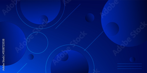 Abstract background with geometric gradient circle. Dynamic shapes composition. Vector illustration