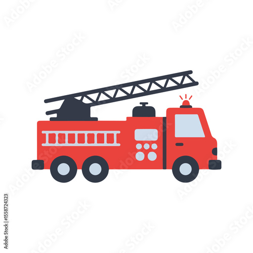 firefighter Vector Icons – fire engine icon, suitable for infographics and app designs