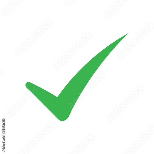Green check mark icon. Symbol for web, and mobile vector. Vector illustration. 