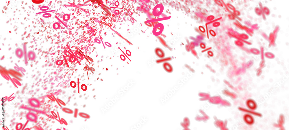 Obraz premium Abstract background with pink percentage symbols. Perfect for sale banners and promotions.
