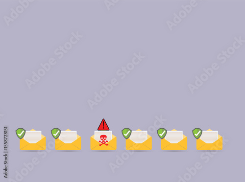 Email fraud,phishing scam, e-mail spam, hacker attack

