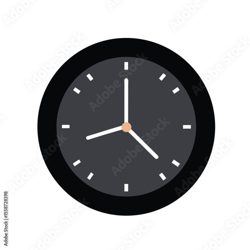 Analog Wall Clock Vector Icon