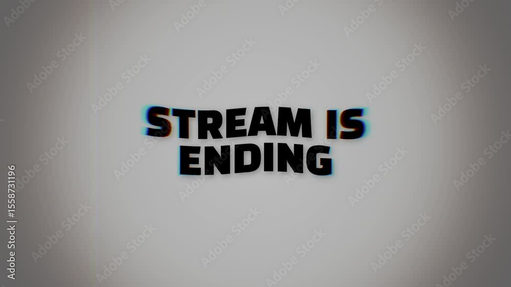 Stream ending animated overlay for live streaming Grunge style 4k video background