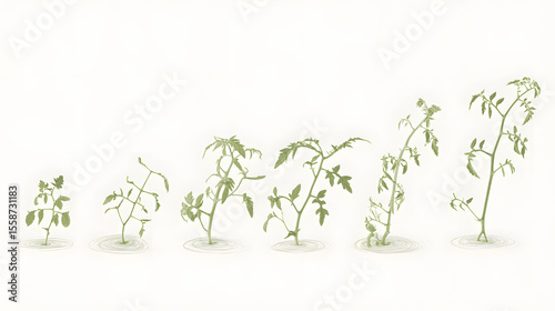 Wallpaper Mural Time-lapse of tomato plants reverting through evolutionary stages, becoming wilder and more primitive. Torontodigital.ca