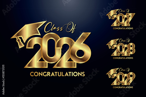 Class of 2026 Text for graduation design, high school or college graduate	