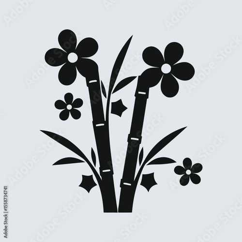 black and white flowers