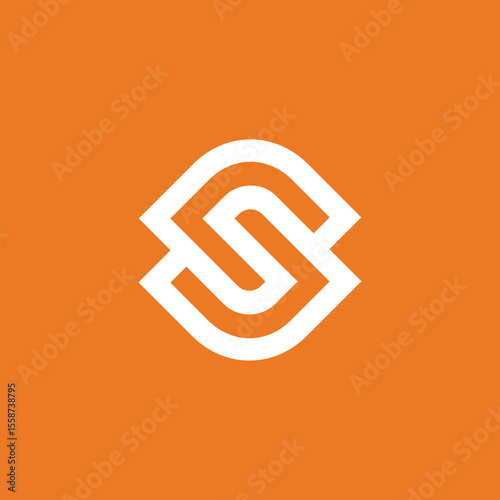 Initial Letter S SS Lines Logo design vector template