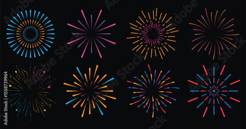 Diwali Fireworks Vector