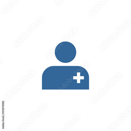 Add New User Icon Simple & Clean Profile Plus Symbol for Websites and Apps