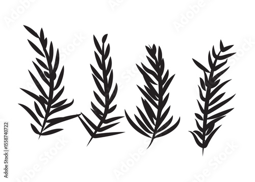 set flower graphic design vector
