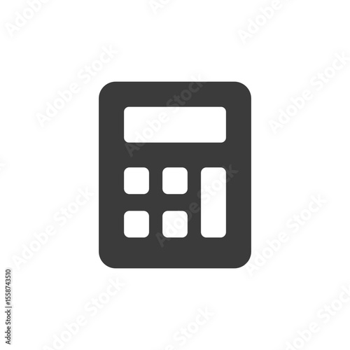Calculator, solid icon. Financial or numeric tool.