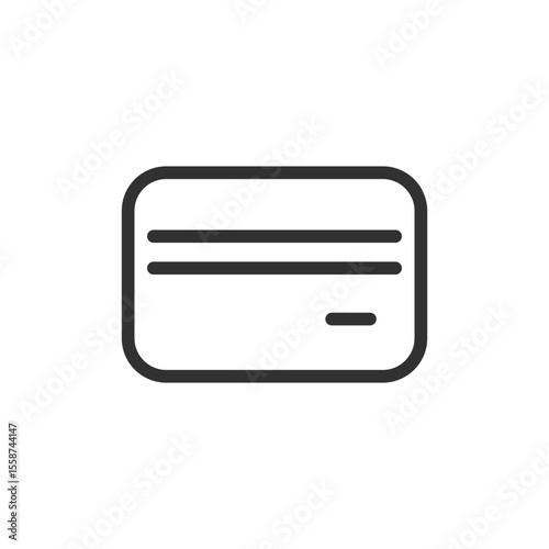 Credit card, linear icon. Payment method or financial account. Line with editable stroke.