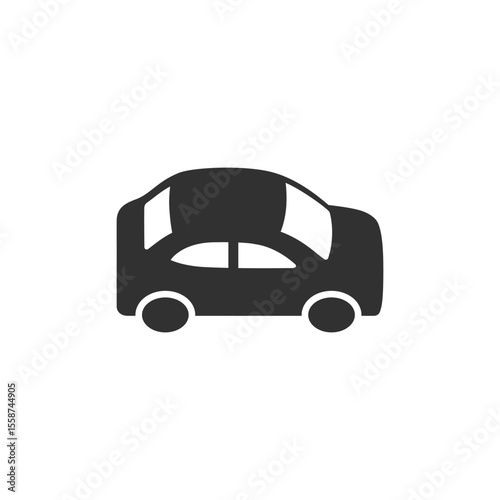 Car, solid icon. Generic vehicle for transportation.