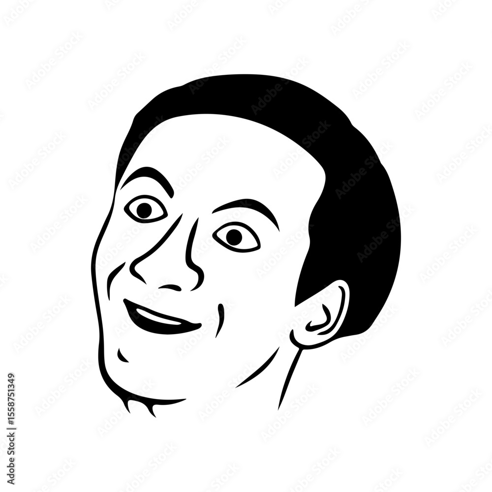 Fototapeta premium Surprised Meme Face