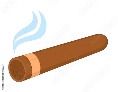 Cartoon cigar with smoke (1)