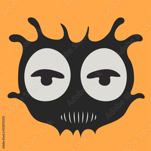 Funny Cartoon Emotion. Positive Graphic Design.