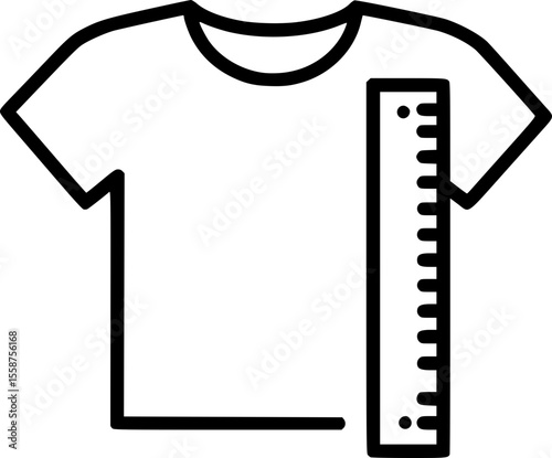 Clothing Size Measurement Outline Icon
