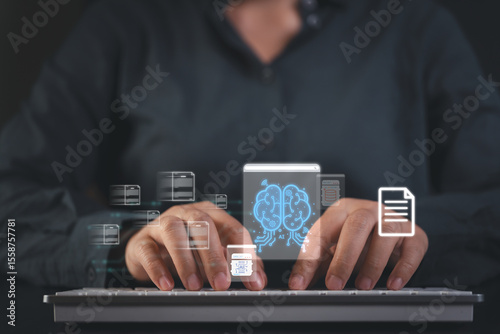 immersive touchscreen scene shows startup founder using generative ai to interpret records, proving instant visual feedback guides smart resource allocation
