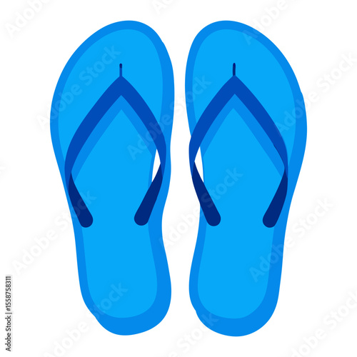 Flat flip-flop icon vector illustration design