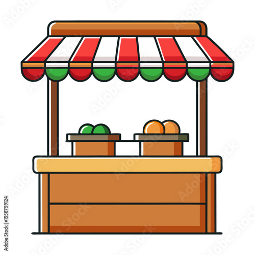 Flat ice-cream cart icon vector illustration design