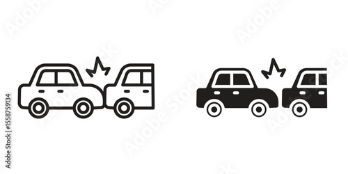 Rear end collision icon