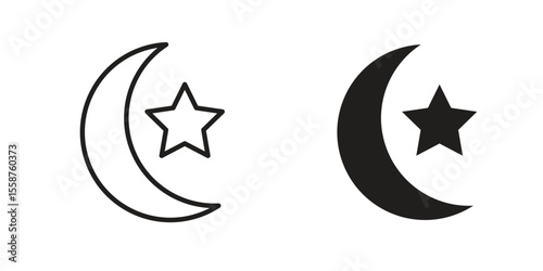 Moon and star icon