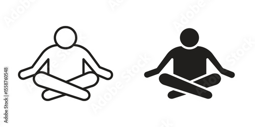 Meditating icon