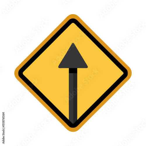 Flat traffic warning sing icon vector illustration design