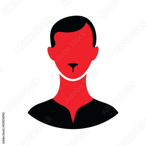 Human Throat Silhouette Medical Outline Drawing