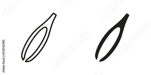 Eyebrow tweezers icon