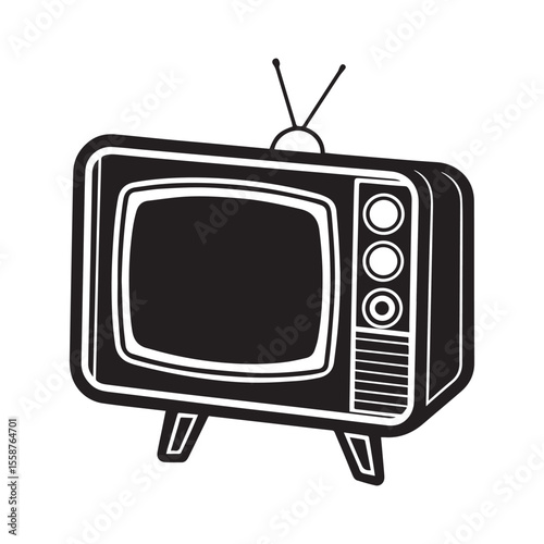 retro tv vector illustration