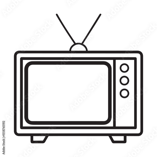 retro tv vector illustration