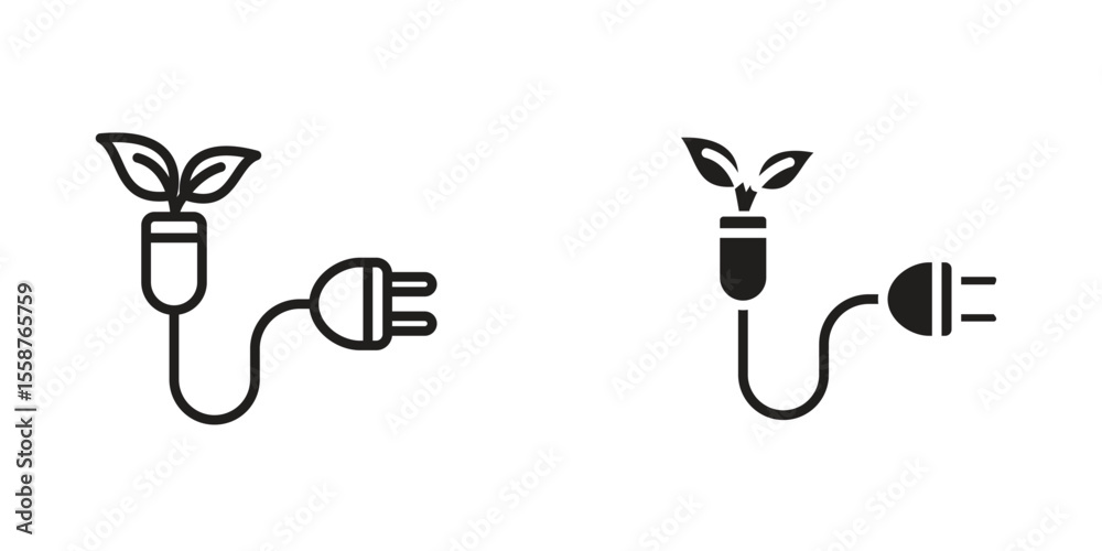 Obraz premium Biomass energy icon