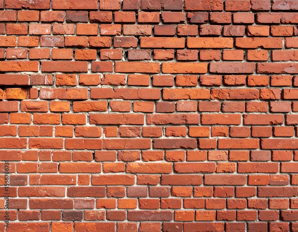 Fototapeta premium Red Brick Wall Texture Background Image of Aged Brickwork