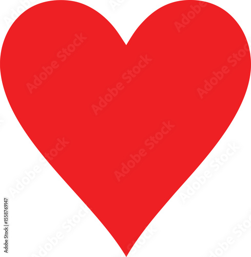 "Classic Heart Silhouette Isolated on White Background"
