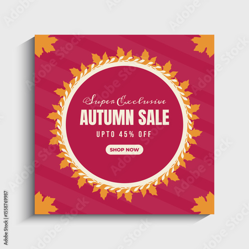 Exclusive Autumn Sale Promotion Social Media Post Banner