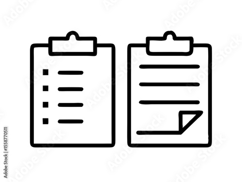 Checklist Icons Simple Line Art for Tasks & Planning