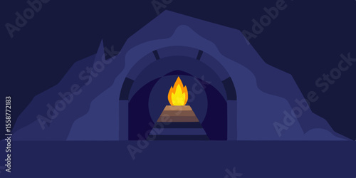 burning candle in the dark