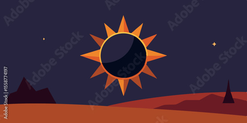 Bright summer sun with fiery rays and warm orange hues, a perfect symbol for hot weather vector illustrations featuring balloons, clouds, and solar light designs