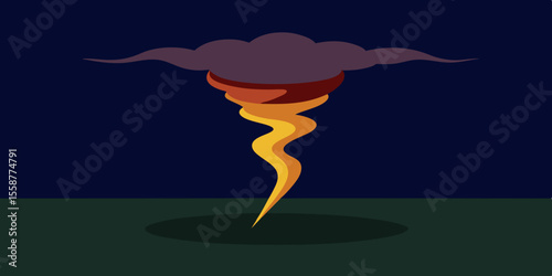 Abstract silhouette of a woman dancing with smoke from a fire against a blue sky, illustrating the beauty and fun of nature