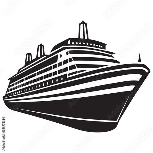 Majestic Ocean Liner Cruise Ship Illustration