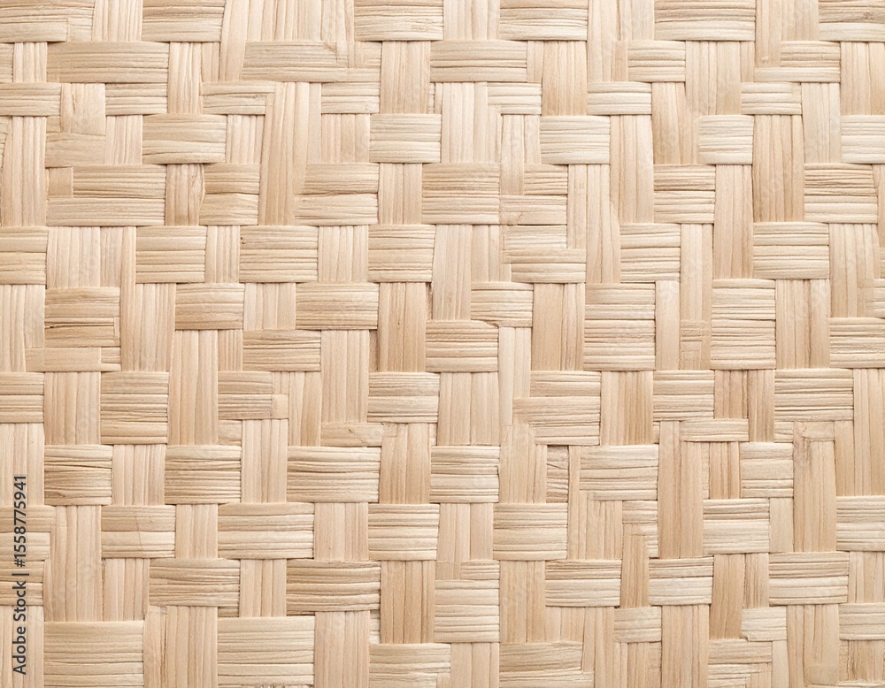 Naklejka premium Woven Jute Pattern Background in Soft Earth Tones