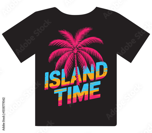 "Island Time Sunset Palm Tree T-shirt Design"

"Tropical Palm Silhouette 'Island Time' Graphic Tee"

"Retro Sunset Beach Vacation T-shirt Design with Palms"

"Vibrant Gradient 'Island Time' Apparel Pr