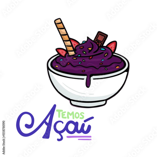 acai na tigela, temos acai 