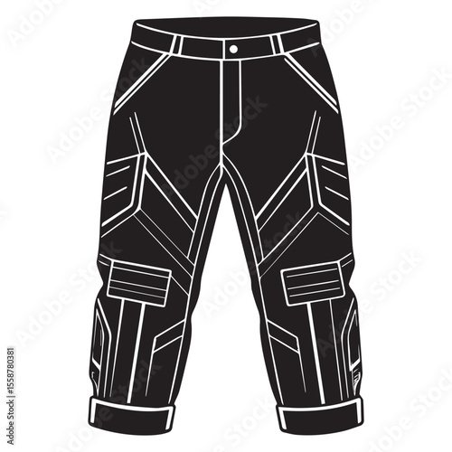 Stylish Cargo Pants Design Technical Flat Sketch